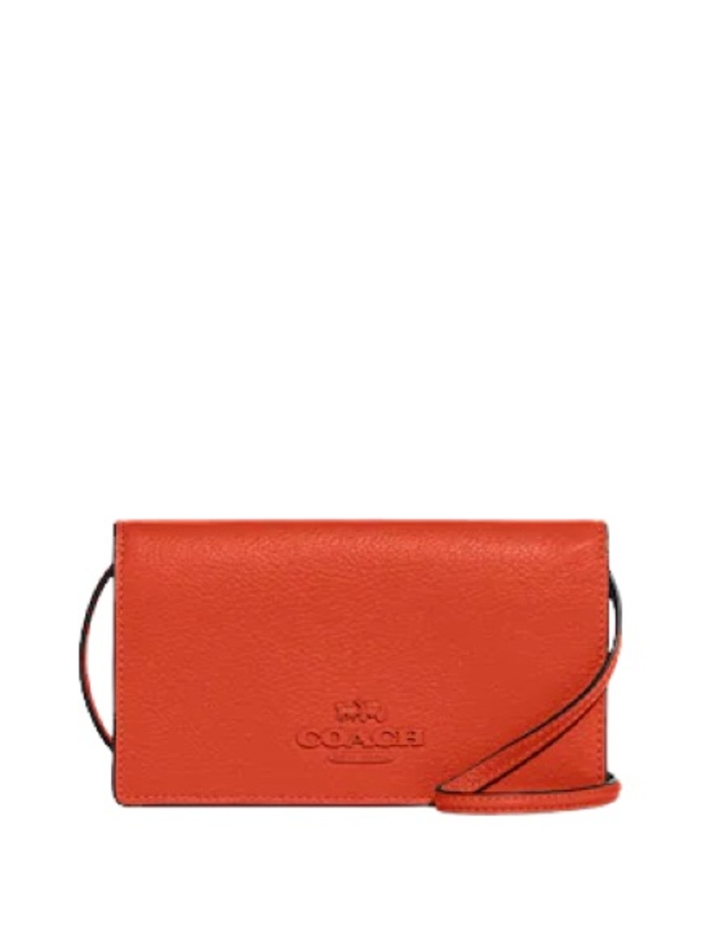 Coach Orange Leather Crossbody Wallet